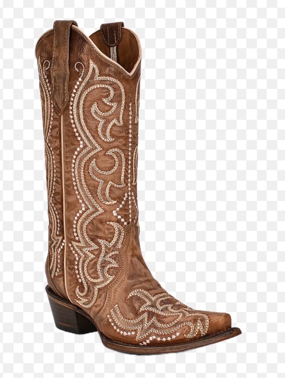 Circle G By Corral Ladies Brown Sequence Embroidery Boots L5893 Sz 6.5